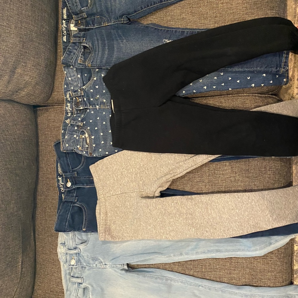 Cat and jack stretch jeans and warm leggings 5t